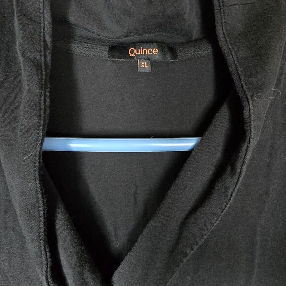 Quince Tencel Jersey Midi Wrap Dress XL Black - Picture 4 of 4